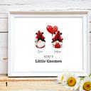  Valentine's Day Love Gnomes Family Personalized Portrait Art | 3 Sizes