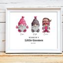  Valentine's Day Love Gnomes Family Personalized Portrait Art | 3 Sizes