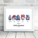  Cozy Holiday Gnome Family Personalized Art | 3 sizes