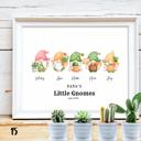  Cozy Holiday Gnome Family Personalized Art | 3 sizes