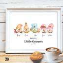  Cozy Holiday Gnome Family Personalized Art | 3 sizes