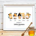  Cozy Holiday Gnome Family Personalized Art | 3 sizes