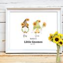  Cozy Holiday Gnome Family Personalized Art | 3 sizes