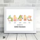  Cozy Holiday Gnome Family Personalized Art | 3 sizes