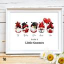  Cozy Holiday Gnome Family Personalized Art | 3 sizes