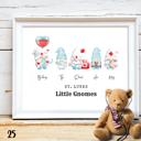  Cozy Holiday Gnome Family Personalized Art | 3 sizes