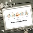  Cozy Holiday Gnome Family Personalized Art | 3 sizes