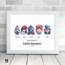  Cozy Holiday Gnome Family Personalized Art | 3 sizes