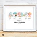  Cozy Holiday Gnome Family Personalized Art | 3 sizes