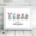  Cozy Holiday Gnome Family Personalized Art | 3 sizes
