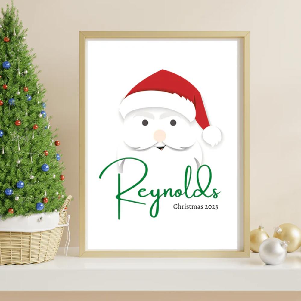 Custom Family Name Christmas Holiday 2024 Poster