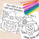  Fall Harvest Halloween Coloring Book | 21 Digital Christian Themed Pages