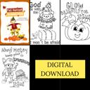  Fall Harvest Halloween Coloring Book | 21 Digital Christian Themed Pages