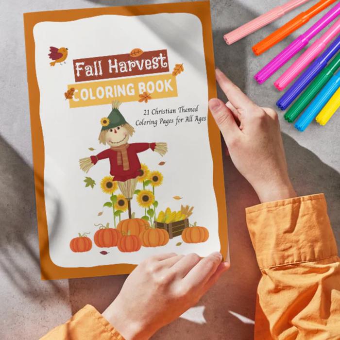 Fall Harvest Halloween Coloring Book | 21 Christian Themed Pages