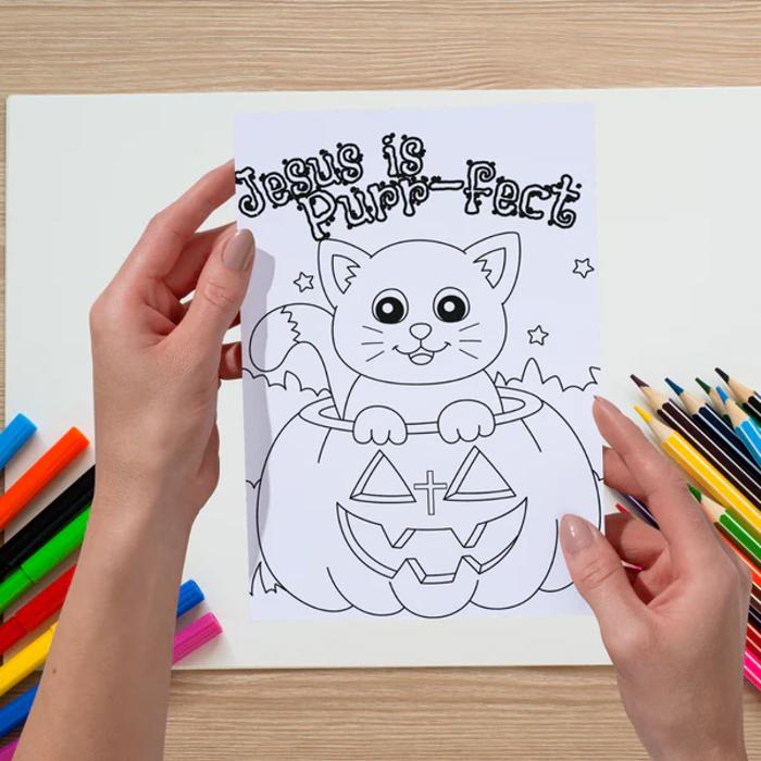 Fall Harvest Halloween Coloring Book | 21 Christian Themed Pages