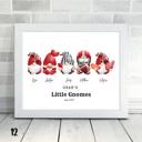  Cozy Holiday Gnome Family Personalized Art | 3 sizes