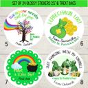  Personalized St. Patrick's Green Leprechaun Party Stickers & Loot Bags