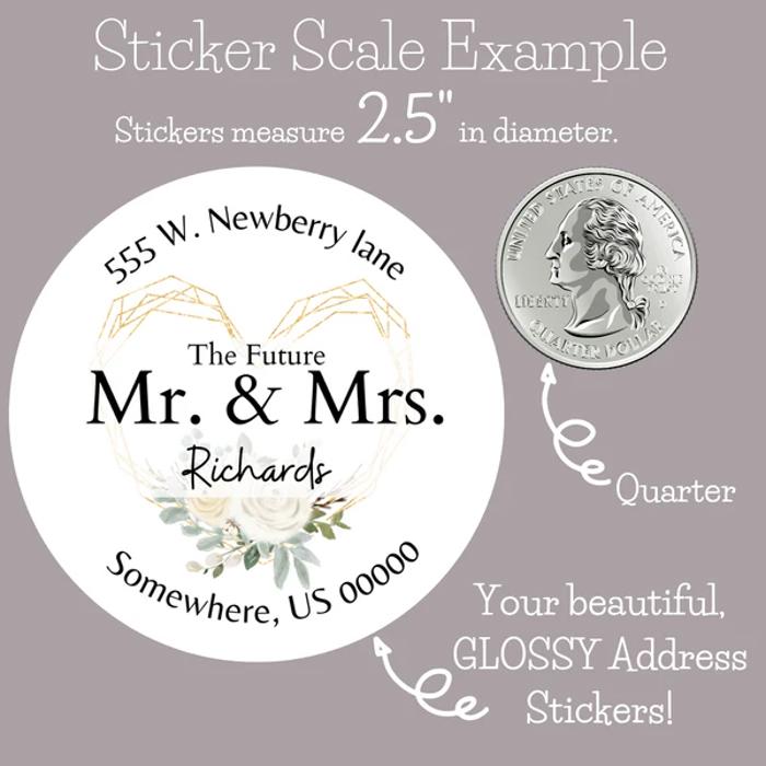 Classy Return Address Labels Wedding Bridal Shower