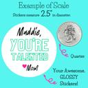  Personalized Back to School Lunch Box /  Lunch Sack Positive Note Stickers