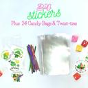 12 Stickers with treat bags 12 Personalized St. Patrick's Green Leprechaun Party Stickers & Loot Bags