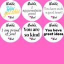  Personalized Back to School Lunch Box /  Lunch Sack Positive Note Stickers