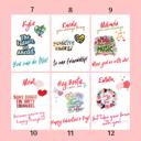  Personalized Valentine Waterproof Die Cut Sticker Greeting Card Assorted