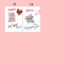  Personalized Valentine Waterproof Die Cut Sticker Greeting Card Assorted