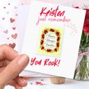  Personalized Valentine Waterproof Die Cut Sticker Greeting Card Assorted
