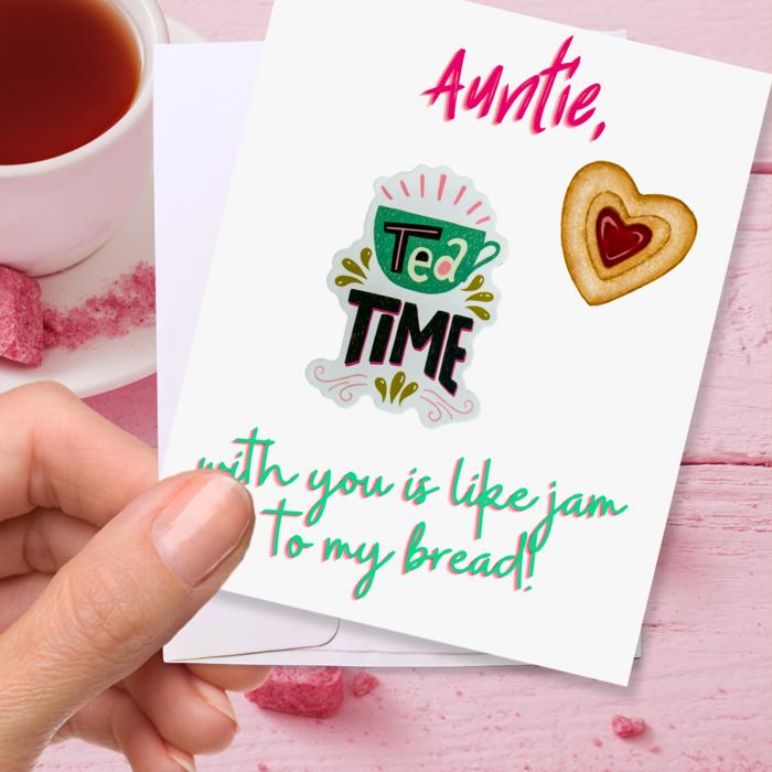 Personalized Valentine Waterproof Die Cut Sticker Greeting Card Assorted