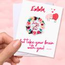  Personalized Valentine Waterproof Die Cut Sticker Greeting Card Assorted