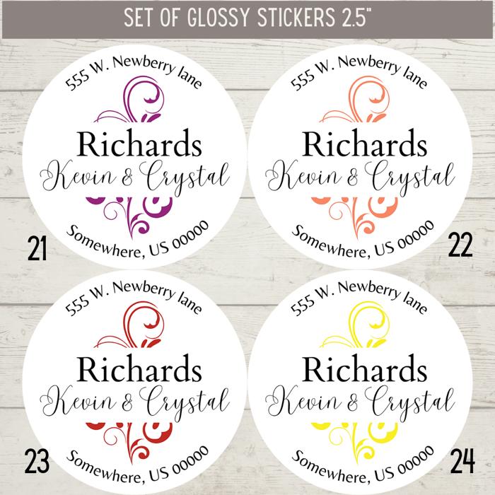 Classy Return Address Labels Wedding Bridal Shower