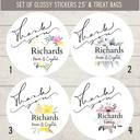  Classy Wedding Bridal Shower Thank You Stickers & Treat Bags 