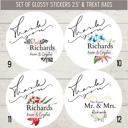  Classy Wedding Bridal Shower Thank You Stickers & Treat Bags 