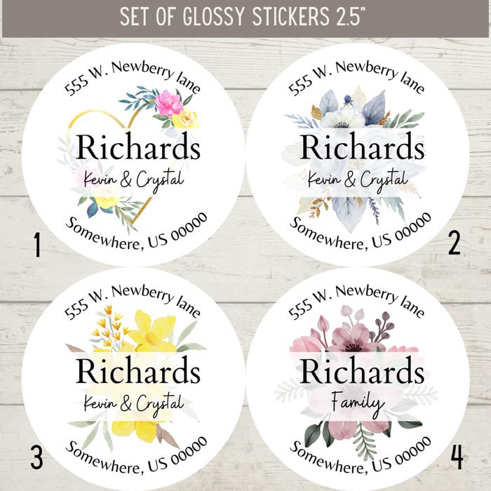 Classy Return Address Labels Wedding Bridal Shower