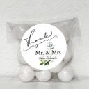  Classy Wedding Bridal Shower Thank You Stickers & Treat Bags 