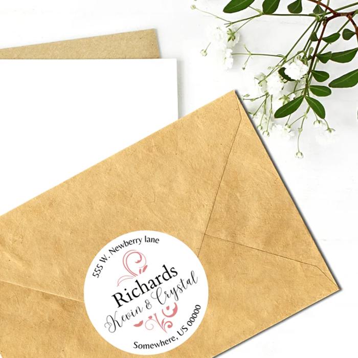 Classy Return Address Labels Wedding Bridal Shower