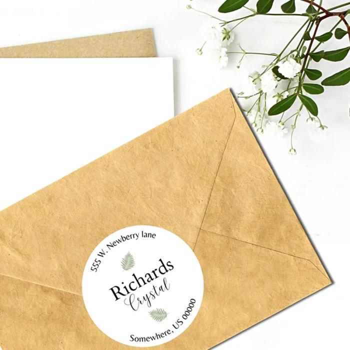 Classy Return Address Labels Wedding Bridal Shower