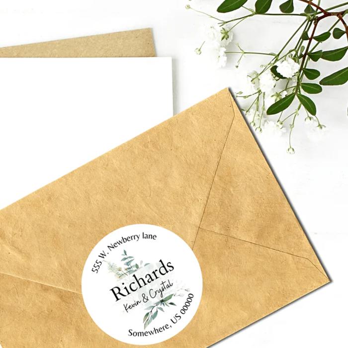 Classy Return Address Labels Wedding Bridal Shower