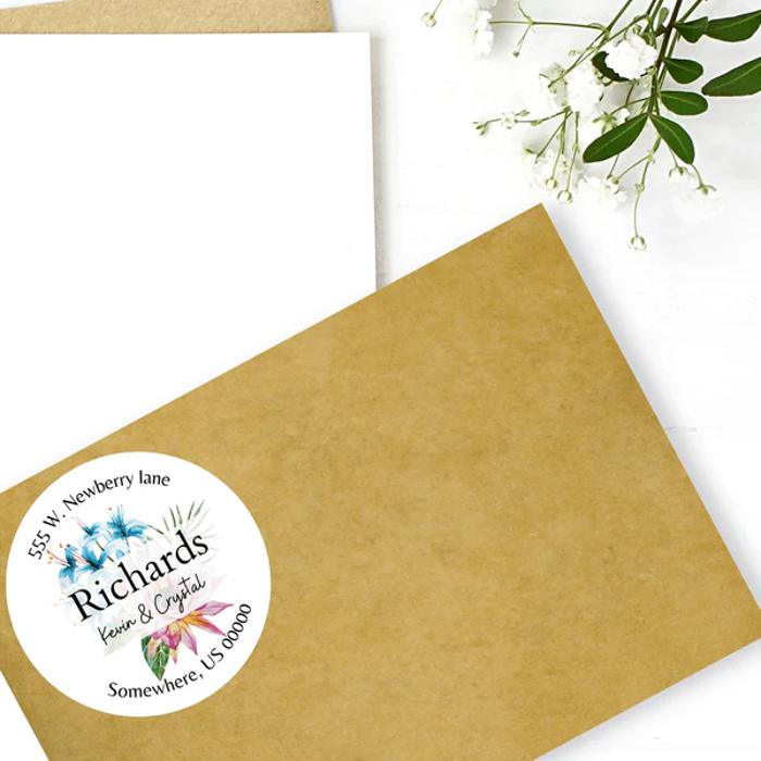 Classy Return Address Labels Wedding Bridal Shower