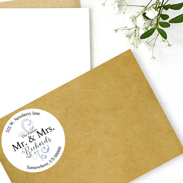 Classy Return Address Labels Wedding Bridal Shower