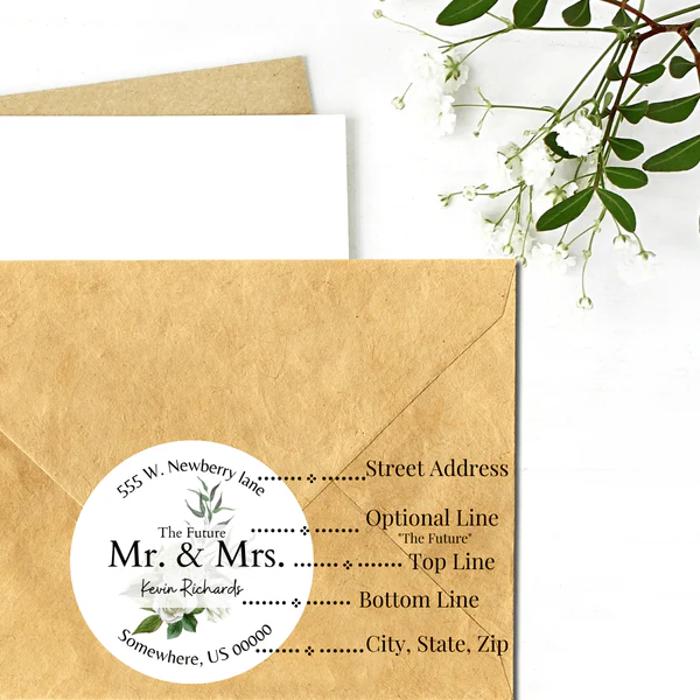 Classy Return Address Labels Wedding Bridal Shower