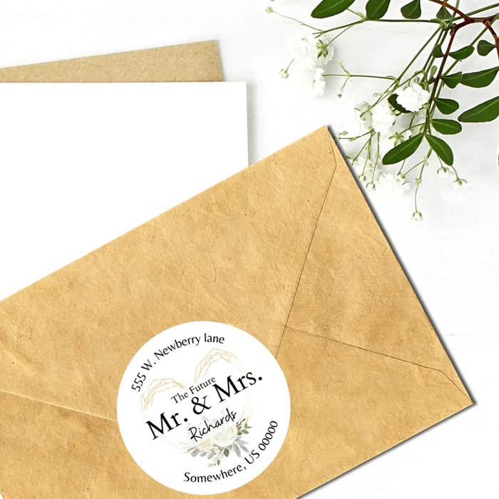 Classy Return Address Labels Wedding Bridal Shower