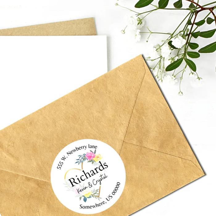 Classy Return Address Labels Wedding Bridal Shower