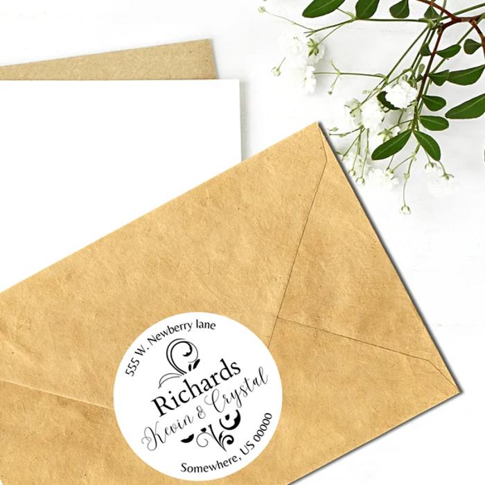 Classy Return Address Labels Wedding Bridal Shower