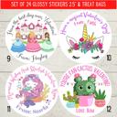  Personalized Kids Holiday / Valentines Day Party Stickers & Treat Bags 