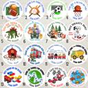  Personalized Boys Birthday Party Stickers & Treat Bags