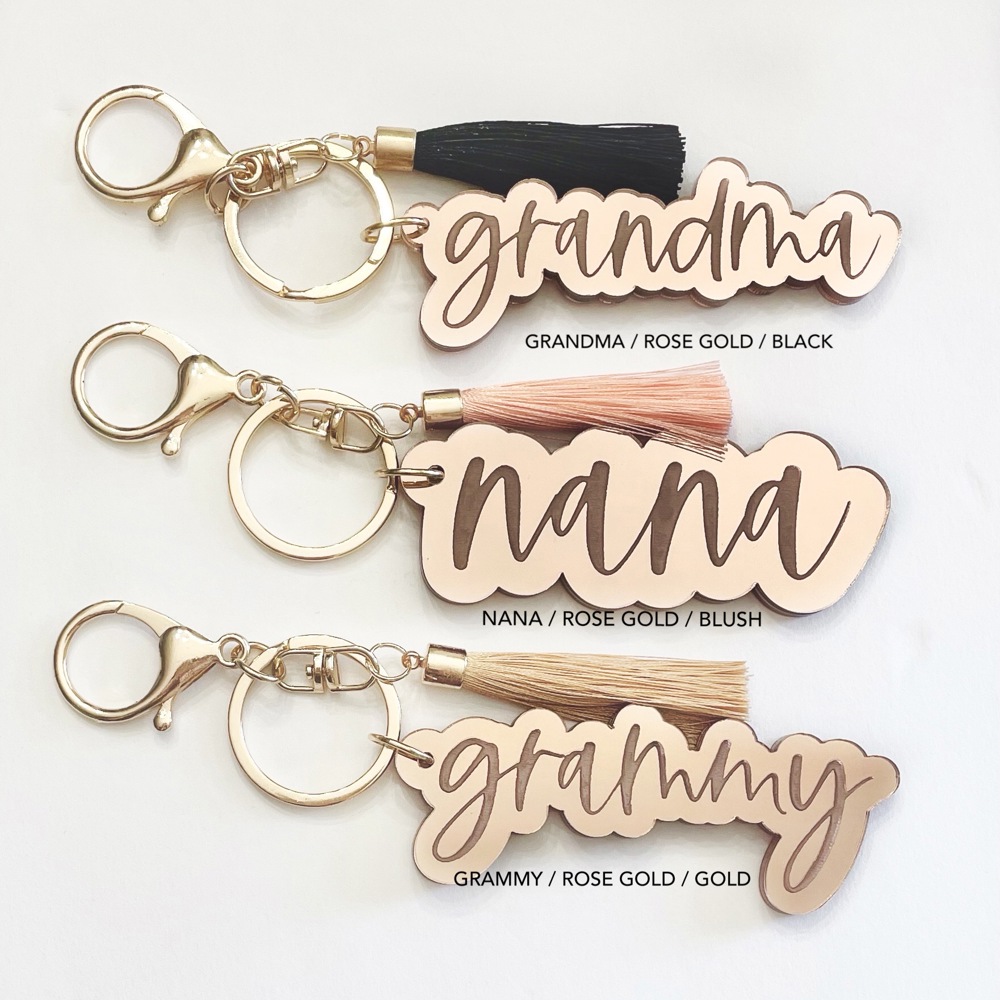 Personalized Mirrored Acrylic Keychains