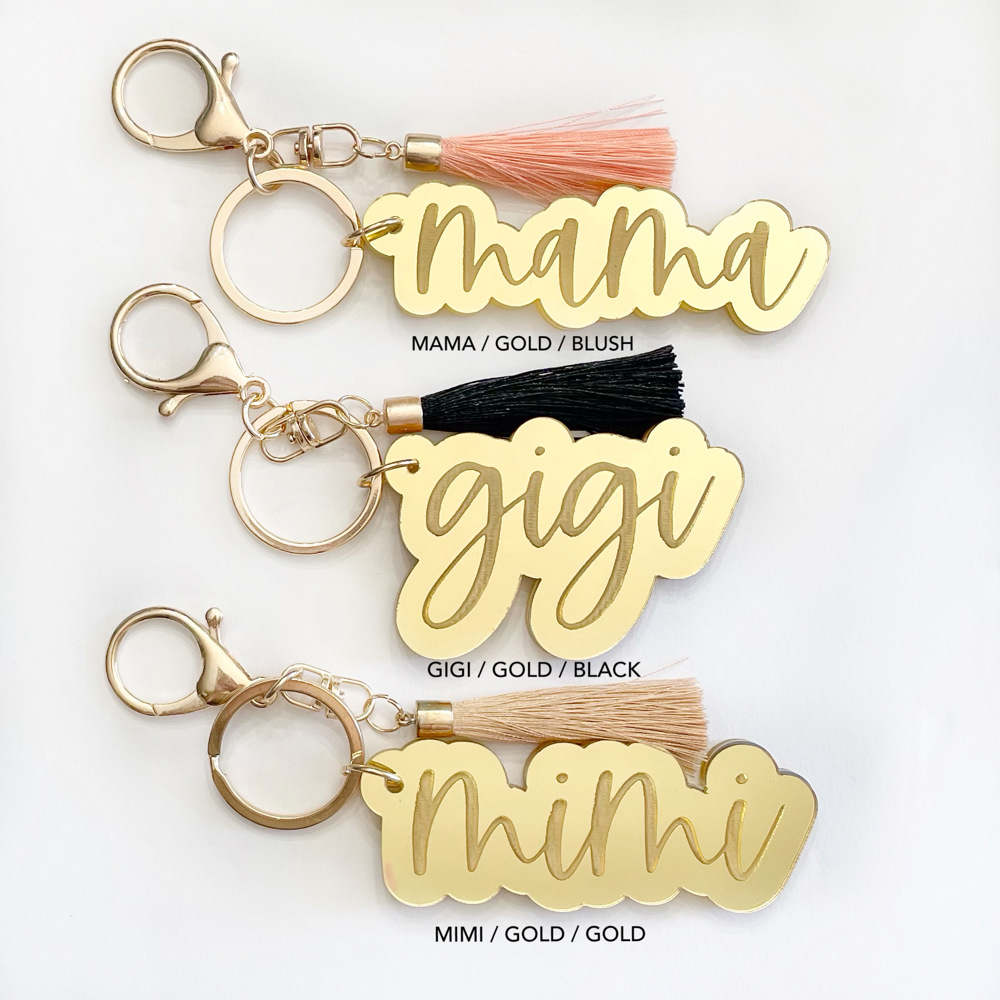 Personalized Mirrored Acrylic Keychains