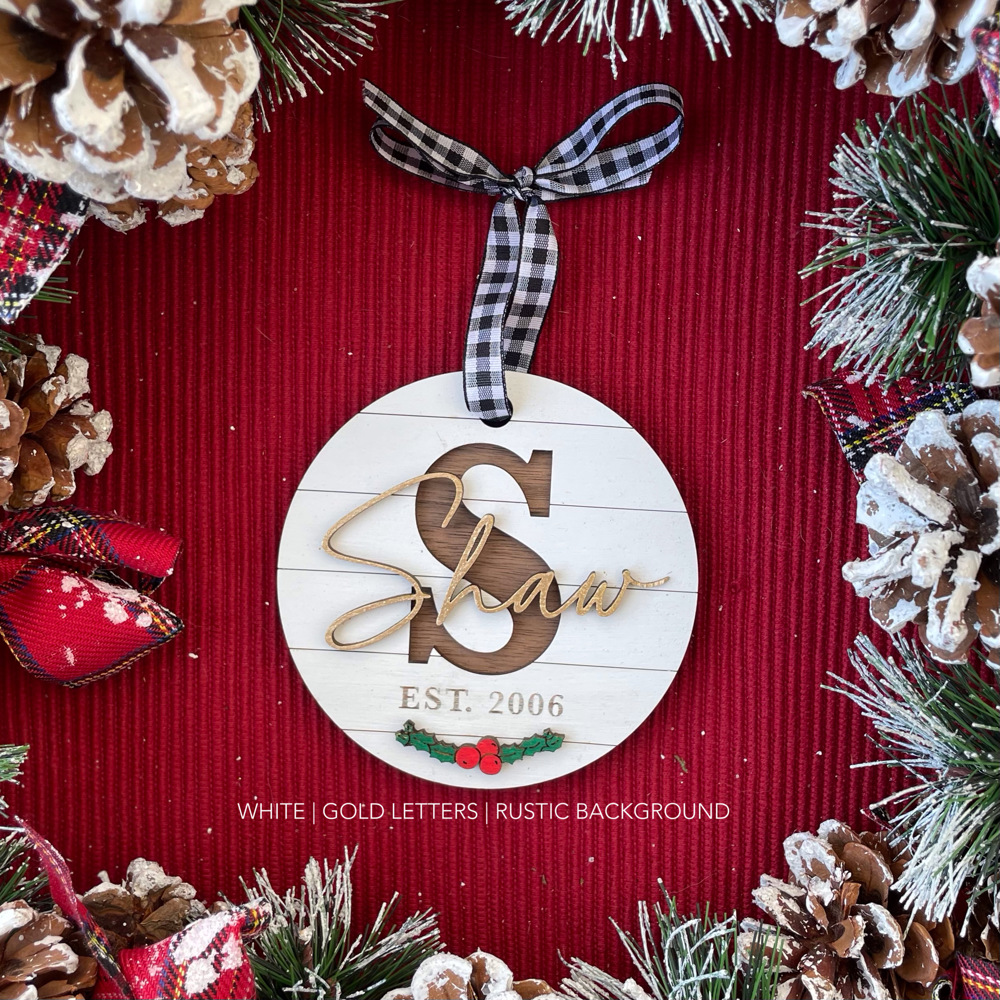 Personalized Farmhouse Style Ornament