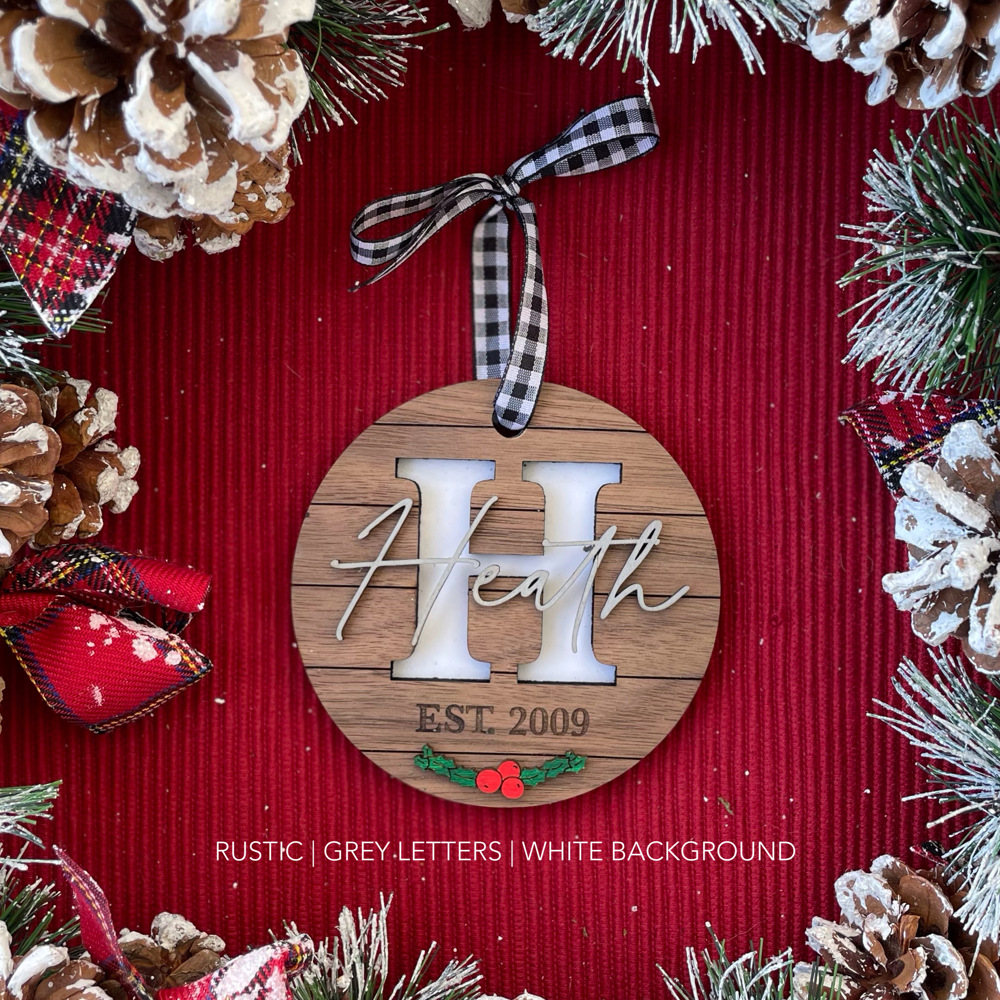 Personalized Farmhouse Style Ornament